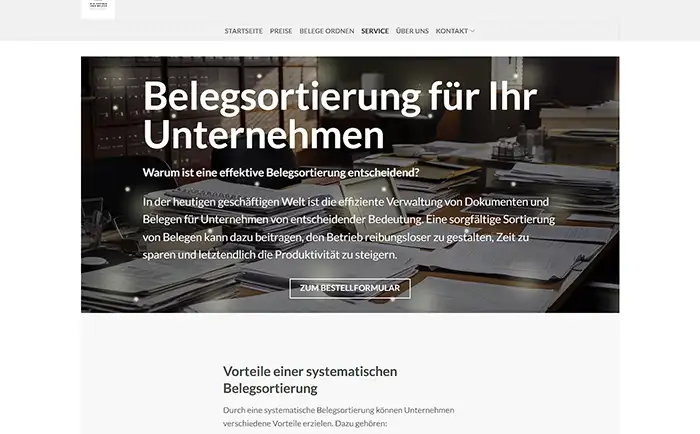 Belegsortierung für Ihr Unternehmen