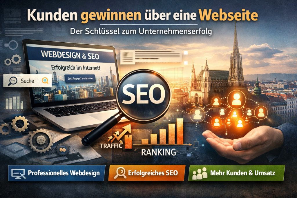 Was macht eine gute Webdesign Agentur in Wien aus? Nicht jede Agentur ist gleich. Eine wirklich gute Webdesign Agentur versteht, dass es nicht nur um schönes Design geht. Es geht um Ergebnisse – mehr Anfragen, mehr Verkäufe, mehr Wachstum. Kombination aus Design, Technik und SEO Erfolgreiche Agenturen kombinieren mehrere Disziplinen: Design, Technik und Marketing. Eine Website muss nicht nur gut aussehen, sondern auch schnell laden, technisch sauber aufgebaut sein und für Suchmaschinen optimiert werden. Genau diese Kombination sorgt dafür, dass deine Seite langfristig erfolgreich ist . UX & Conversion Optimierung User Experience (UX) ist ein entscheidender Faktor. Besucher müssen sich intuitiv zurechtfinden. Gute Agenturen analysieren das Verhalten der Nutzer und optimieren gezielt die Conversion – also den Moment, in dem ein Besucher zum Kunden wird. SEO – Der wichtigste Erfolgsfaktor SEO ist kein Bonus, sondern Pflicht. Ohne SEO bringt dir selbst die schönste Website nichts. Wie Suchmaschinen funktionieren Suchmaschinen wie Google analysieren Webseiten anhand von hunderten Faktoren. Dazu gehören Inhalte, Ladegeschwindigkeit, Struktur und Backlinks. Ziel ist es, dem Nutzer die besten Ergebnisse zu liefern. On-Page vs. Off-Page SEO SEO besteht aus zwei Hauptbereichen: On-Page SEO: Inhalte, Keywords, Struktur Off-Page SEO: Backlinks, Reputation, externe Signale Beide Bereiche müssen zusammenspielen, um langfristig erfolgreich zu sein. Lokales SEO in Wien Gerade für lokale Unternehmen ist Sichtbarkeit in der eigenen Stadt entscheidend. Warum lokale Sichtbarkeit entscheidend ist Wenn jemand in Wien nach einer Dienstleistung sucht, möchte er schnelle und relevante Ergebnisse aus der Umgebung. Eine gute Webdesign Agentur sorgt dafür, dass du genau dort sichtbar bist. Google Business & Bewertungen Bewertungen sind ein enormer Vertrauensfaktor. Positive Rezensionen können den Unterschied machen, ob ein Kunde dich kontaktiert oder nicht. Moderne Webdesign Trends 2026 Die digitale Welt entwickelt sich rasant. Was heute funktioniert, kann morgen schon veraltet sein. Mobile First & Ladegeschwindigkeit Die Mehrheit der Nutzer besucht Webseiten über das Smartphone. Deshalb ist Mobile First kein Trend mehr, sondern Standard. Gleichzeitig spielen Ladezeiten eine große Rolle – langsame Seiten verlieren Besucher. KI & Generative Engine Optimization (GEO) Ein neuer Trend ist die sogenannte Generative Engine Optimization (GEO). Dabei geht es darum, Inhalte nicht nur für Google, sondern auch für KI-Systeme wie ChatGPT sichtbar zu machen . Unternehmen, die hier früh investieren, sichern sich einen massiven Wettbewerbsvorteil. Wie eine Webseite Kunden gewinnt Eine Website sollte nicht nur informieren – sie muss verkaufen. Conversion-Optimierung Conversion bedeutet, dass ein Besucher eine gewünschte Aktion ausführt. Das kann eine Anfrage, ein Kauf oder ein Anruf sein. Gute Webseiten führen den Nutzer gezielt durch diesen Prozess. Call-to-Actions richtig einsetzen Ein klarer Call-to-Action (CTA) ist entscheidend. Beispiele sind: „Jetzt anfragen“ „Kostenloses Angebot sichern“ „Beratung buchen“ Diese kleinen Elemente haben oft eine enorme Wirkung. Vorteile einer Webdesign Agentur gegenüber DIY Viele versuchen, ihre Website selbst zu erstellen. Das kann funktionieren – aber oft nur kurzfristig. Zeitersparnis & Professionalität Eine Agentur spart dir Zeit und liefert professionelle Ergebnisse. Du kannst dich auf dein Kerngeschäft konzentrieren, während Experten deine Online-Präsenz optimieren. Nachhaltiger Erfolg SEO und Webdesign sind keine einmaligen Aufgaben. Sie müssen kontinuierlich angepasst werden. Eine Agentur begleitet dich langfristig und sorgt dafür, dass deine Website immer auf dem neuesten Stand bleibt. Kosten einer Webdesign Agentur in Wien Die Preise können stark variieren – je nach Umfang und Anforderungen. Preisfaktoren Die wichtigsten Faktoren sind: Faktor Einfluss auf den Preis Design-Komplexität Hoch SEO-Optimierung Sehr hoch Funktionen (Shop, Buchungssystem) Mittel bis hoch Wartung & Support Laufend Was du wirklich bekommst Eine gute Agentur liefert nicht nur eine Website, sondern ein komplettes System zur Kundengewinnung. Das ist ein entscheidender Unterschied. Häufige Fehler bei Webseiten Viele Webseiten scheitern an den gleichen Problemen. Schlechte Struktur & langsame Ladezeiten Unübersichtliche Seiten schrecken Besucher ab. Ebenso problematisch sind lange Ladezeiten, die Nutzer sofort abspringen lassen. Fehlende SEO-Strategie Ohne SEO bleibt deine Website unsichtbar. Viele Unternehmen investieren in Design, vergessen aber die Suchmaschinenoptimierung – ein fataler Fehler. Zukunft des Webdesigns Die Zukunft gehört intelligenten, datengetriebenen Webseiten. KI, Voice Search & Personalisierung Webseiten werden immer stärker personalisiert. Nutzer erwarten Inhalte, die genau auf ihre Bedürfnisse zugeschnitten sind. Gleichzeitig gewinnt Voice Search an Bedeutung. Fazit: Warum sich eine Webdesign Agentur in Wien wirklich lohnt Eine professionelle Webseite ist heute kein Luxus mehr – sie ist eine Notwendigkeit. Besonders in einem wettbewerbsintensiven Markt wie Wien entscheidet deine Online-Präsenz über deinen Erfolg. Mit der richtigen Webdesign Agentur kannst du nicht nur sichtbar werden, sondern gezielt Kunden gewinnen und dein Unternehmen nachhaltig wachsen lassen. FAQs 1. Wie lange dauert es, eine Website erstellen zu lassen? Je nach Umfang zwischen 2 Wochen und mehreren Monaten. Komplexe Projekte benötigen mehr Zeit. 2. Was kostet eine Website in Wien? Einfache Webseiten starten oft bei 1.000–3.000 €, professionelle Lösungen können deutlich höher liegen. 3. Warum ist SEO so wichtig? Ohne SEO wird deine Website nicht gefunden – und ohne Besucher gibt es keine Kunden. 4. Kann ich meine Website selbst erstellen? Ja, aber ohne Fachwissen wirst du langfristig weniger Erfolg haben als mit einer Agentur. 5. Was ist GEO und warum wird es wichtig? GEO optimiert Inhalte für KI-Systeme und wird in Zukunft eine große Rolle im Online-Marketing spielen.